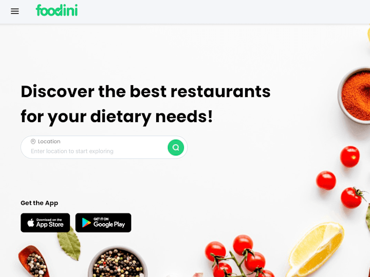 Cover image for Foodini Web App