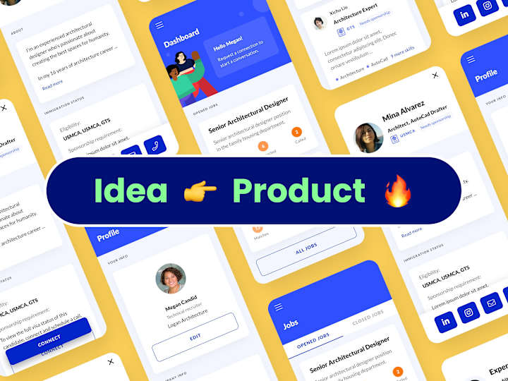 Cover image for Idea 👉 Product 🎉  UX/UI Design for your critical user flow