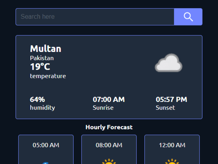 Cover image for Weather app in React.js