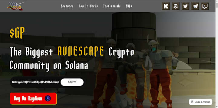 Cover image for OSRS Gold Landing Page Redesign