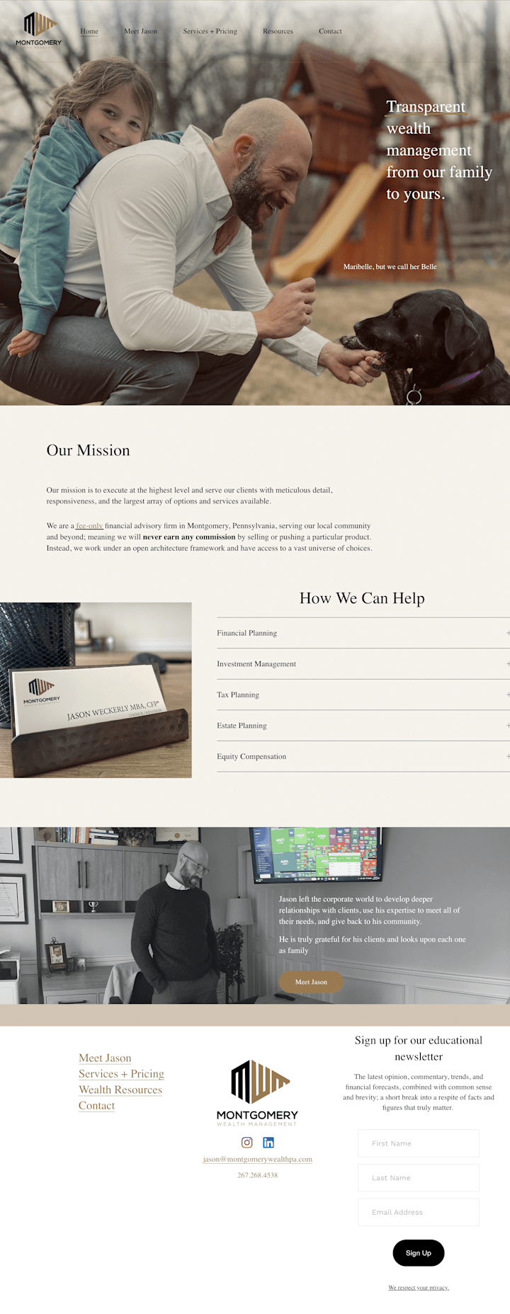 Cover image for Montgomery Wealth Management - Website Re Design