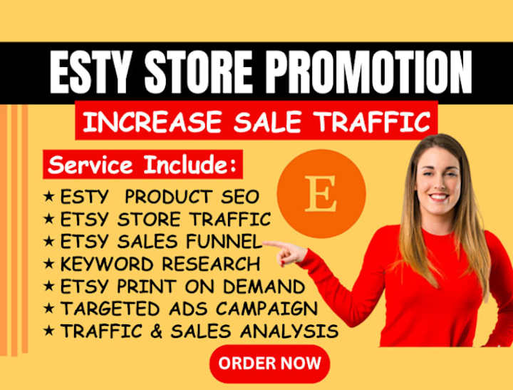 Cover image for I will boost shopify etsy ebay store marketing promotion traffi…