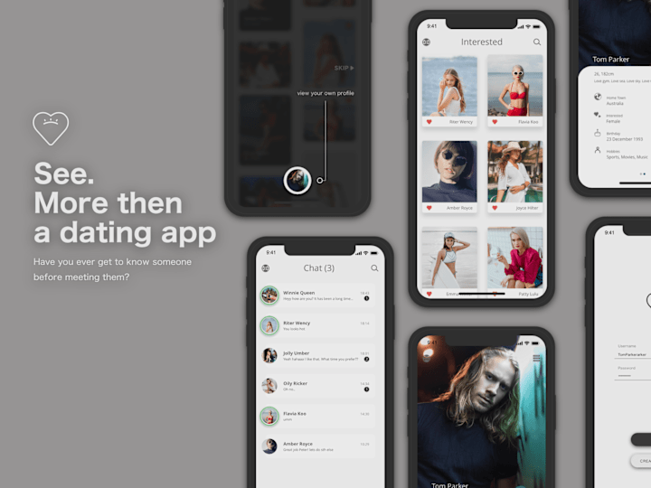 Cover image for App Design: UX UI for a Dating App