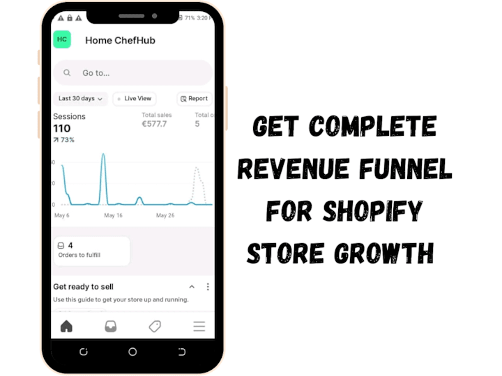 Cover image for I'll do complete revenue funnel for Shopify store to get sales 