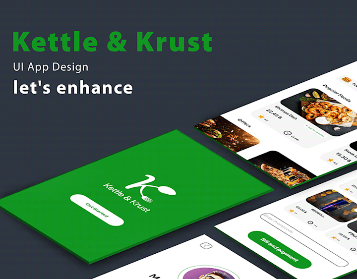 Cover image for Kettle & Krust / UX/UI Mobile App / Food App :: Behance