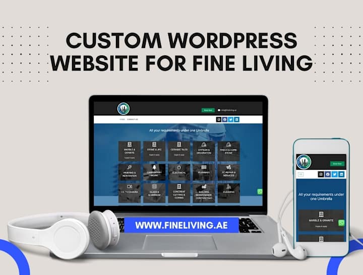 Cover image for Custom WordPress Website for Fine Living