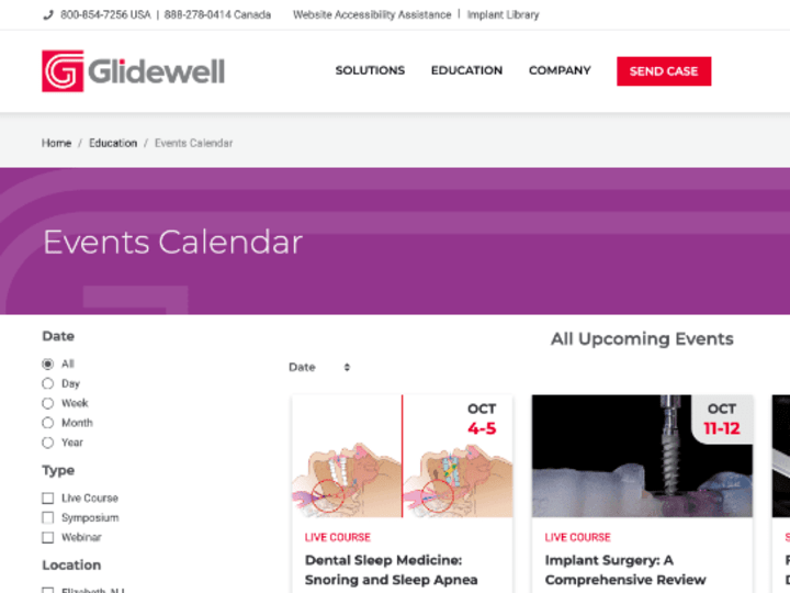 Cover image for Glidewell Events Calendar