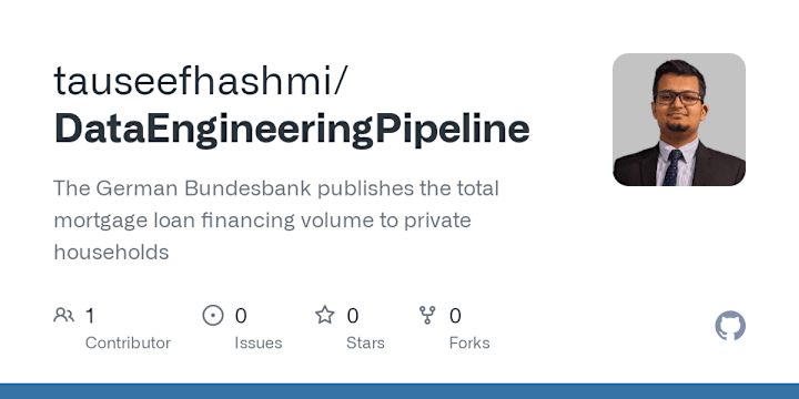 Cover image for tauseefhashmi/DataEngineeringPipeline