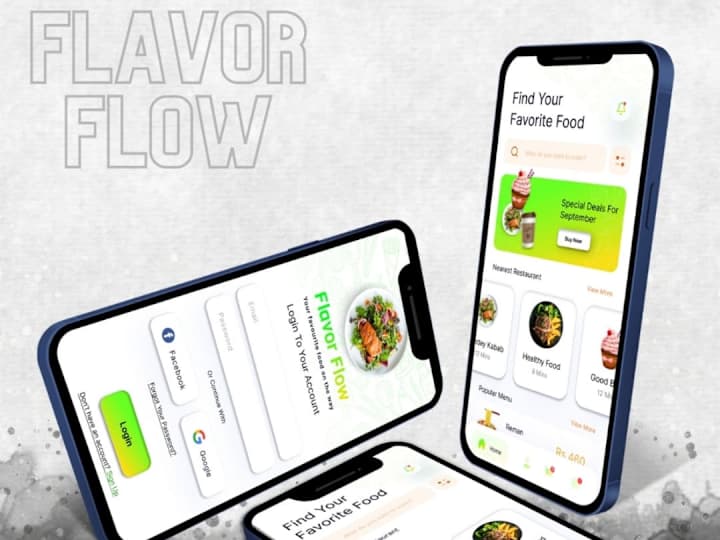 Cover image for Flavor Flow - A Food Delivering App UI