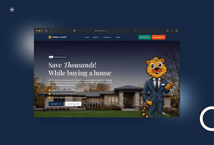 Cover image for Tigerloans — Brand & Website Design/Development