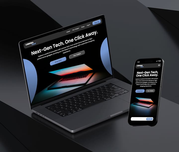 Cover image for LumoraTech: A Tech E-Commerce Store Landing Page Concepts