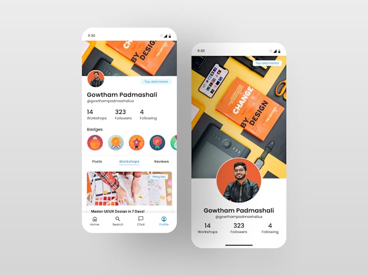 Cover image for Mentoring App- User Profile UI