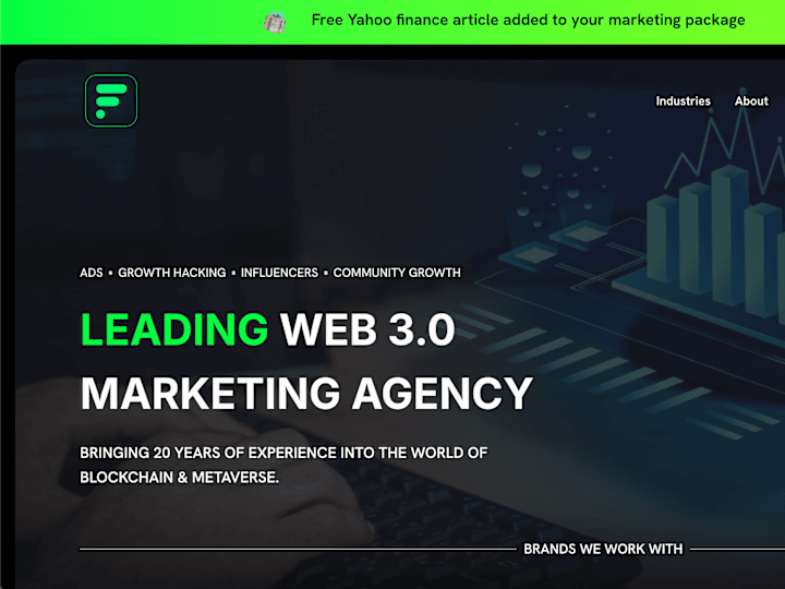 Cover image for Kryptonite - Web 3.0 Marketing Agency Website Design 