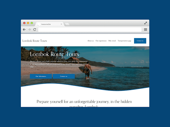 Cover image for Creation of a Website for a Travel Agency: Lombok Route Tours