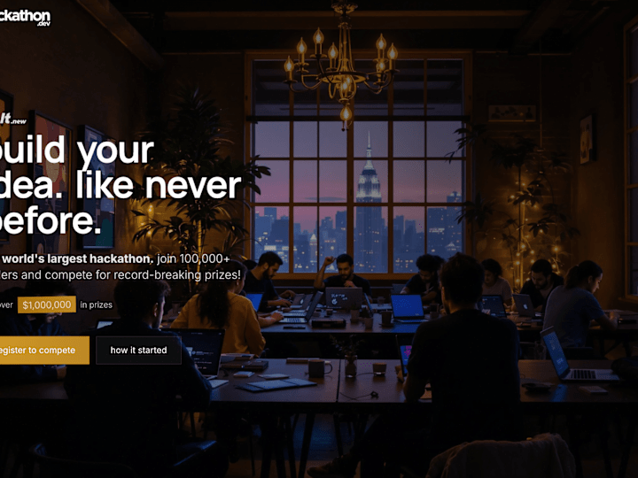Cover image for hackathon.dev | (Landing Page Competition)