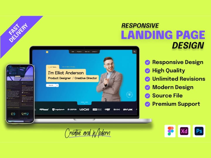 Cover image for High-converting modern landing page design