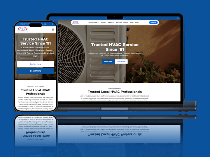 Cover image for ABC Heating & Air Conditioning Website