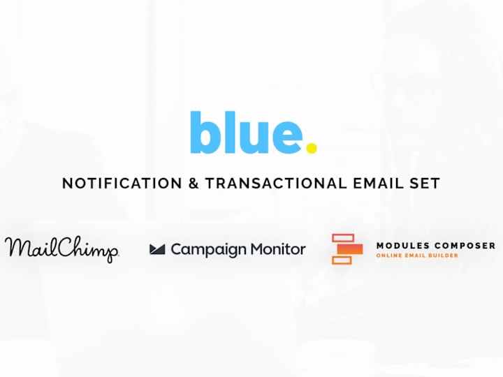 Cover image for Blue, Responsive Notification & Transactional Email Templates