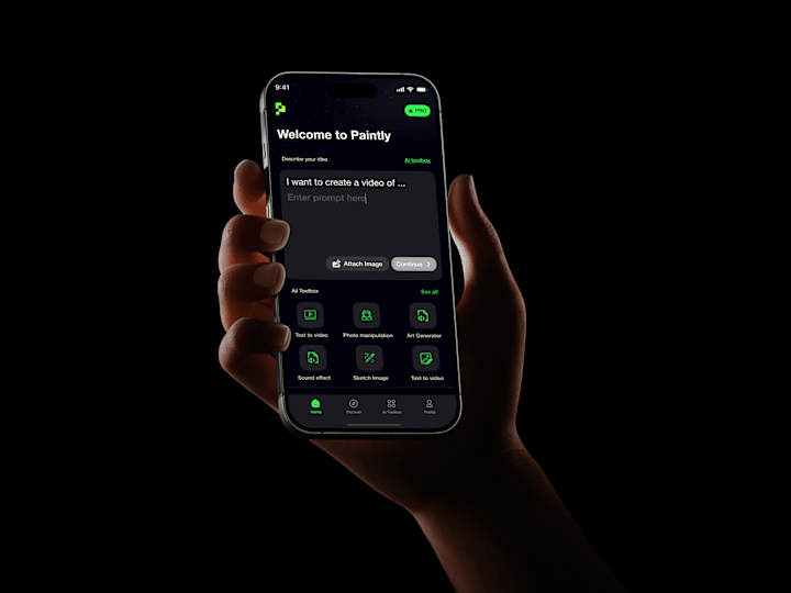 Cover image for PaintlyAi Mobile App Design: Generate any thing with one prompt