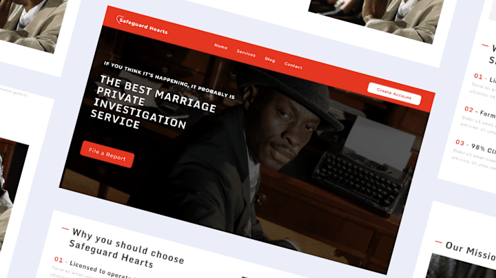 Cover image for Landing page for Private Investigators(Safeguard Hearts)