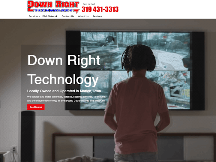 Cover image for Satellite Antenna Installer | Down Right Technology | Cedar Rap…
