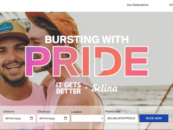 Cover image for  Pride Month Campaign Landing Page | Selina Hotels