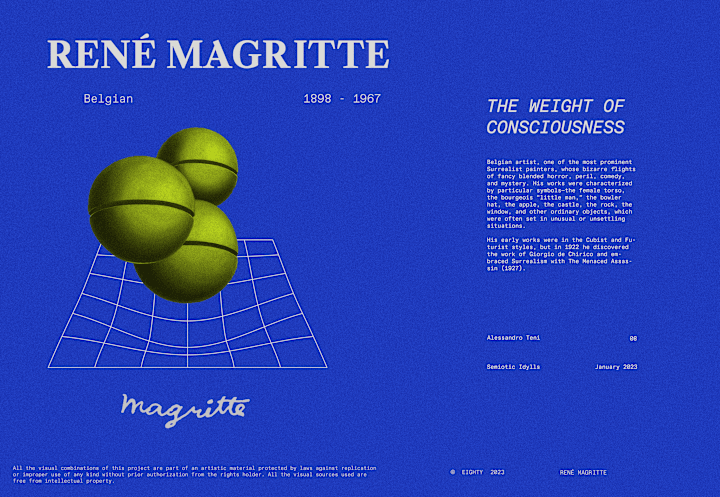 Cover image for René Magritte - Semiotic Idylls | Typography Design