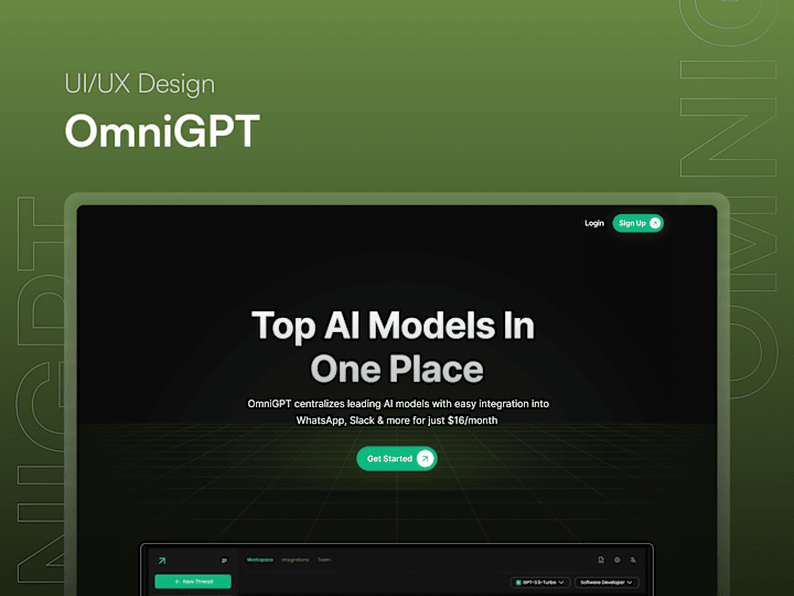 Cover image for UX & UI for CHAT UI - SaaS Product - OmniGPT