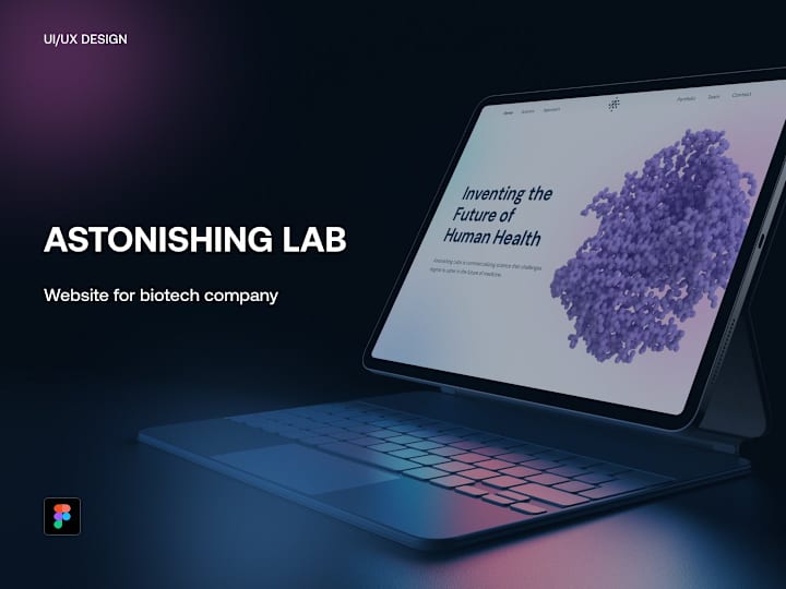 Cover image for Astonishing labs - Biotech Innovative website design