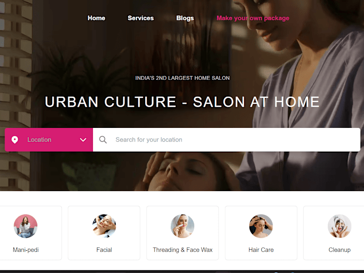 Cover image for Salon at Home Services - Beauty & Massage Packages | Urban Cult…