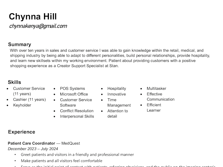 Cover image for Resumé (Personal)