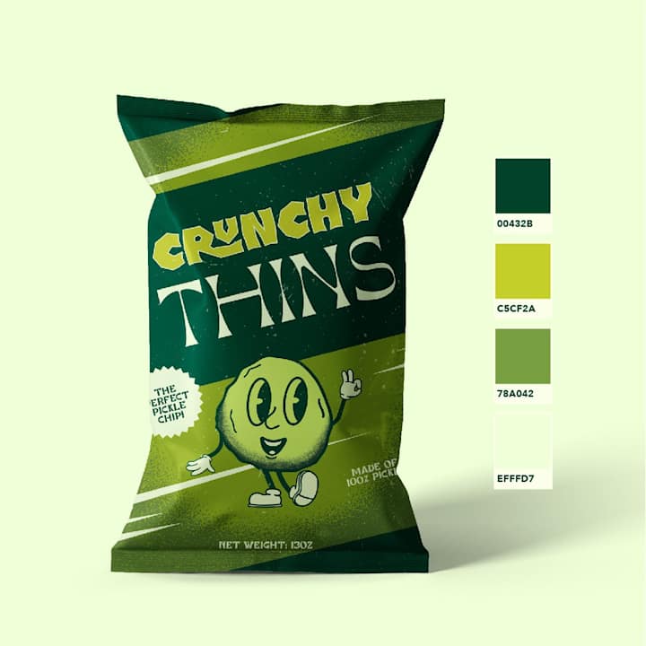 Cover image for Crunchy Thins Branding, Packaging, & Social Media Design