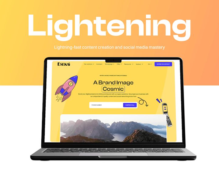 Cover image for Lightening - Social media marketers website