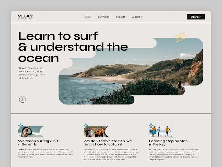 Cover image for Surfing School Website