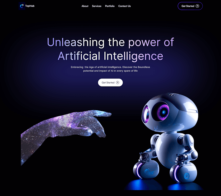 Cover image for AI Chatbot Landing page :: Behance