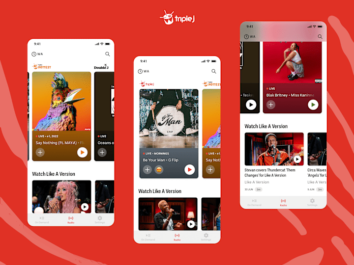 Cover image for triple j app home page redesign