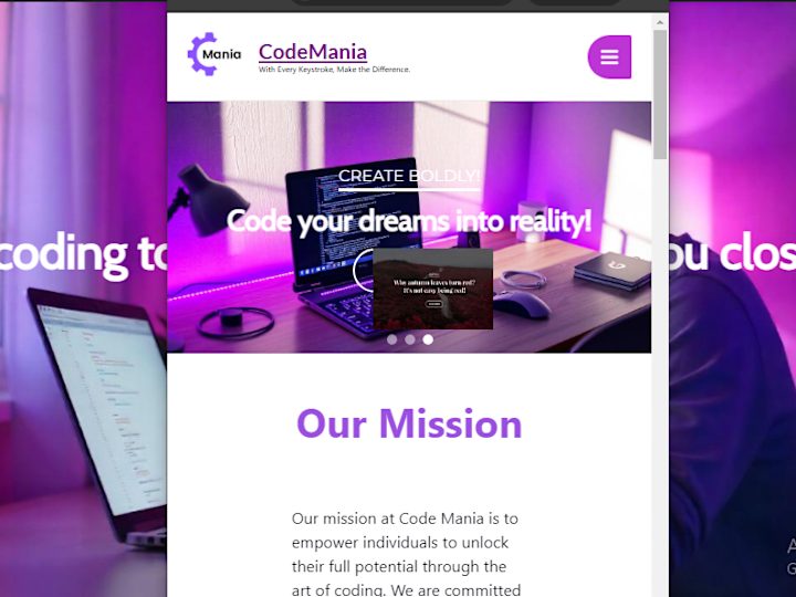 Cover image for CodeMania Wordpress Site