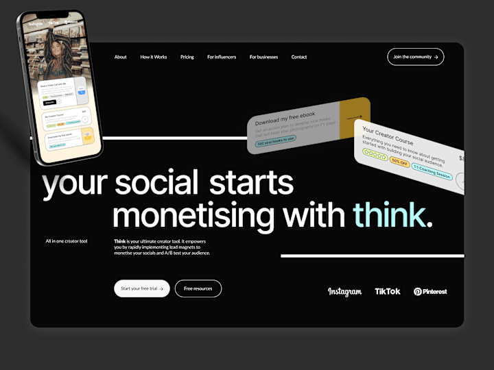 Cover image for Think - Unconventional SAAS Website