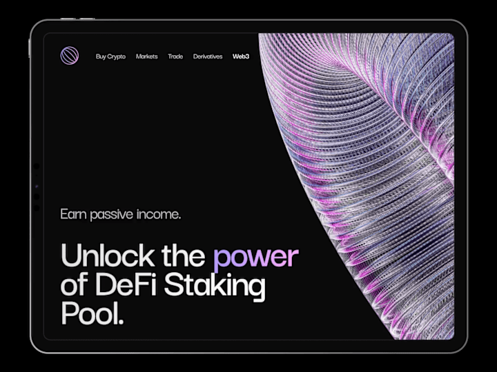 Cover image for Web3 - DeFi Staking Pool LP & 3D animation