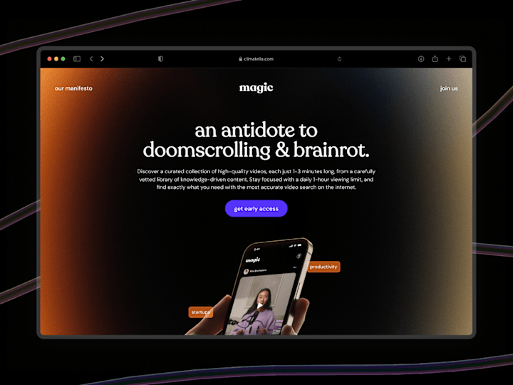 Cover image for Magic, Webflow Waitlist Landing Page