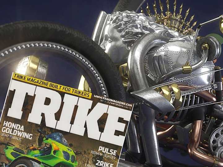 Cover image for Gabriel Ø: the steampunk sidecar on Trike Magazine!