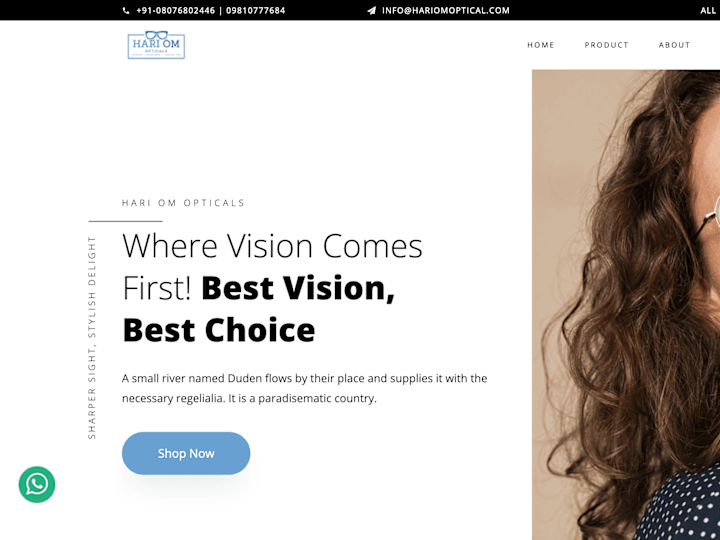 Cover image for Ecommerce Website for Opticals Purchase