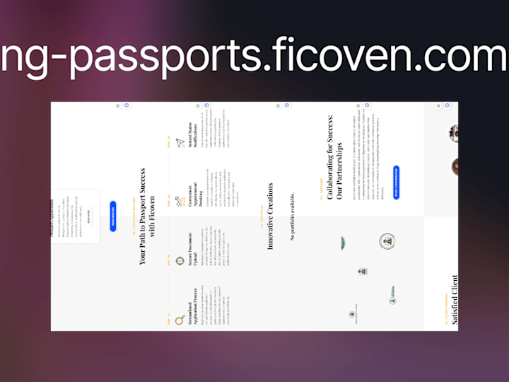 Cover image for Ficoven Passport Booking System