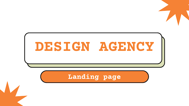 Cover image for Design agency - landing page.