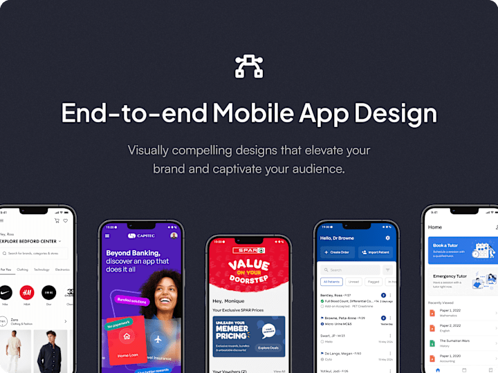 Cover image for End-To-End UX/UI Mobile App Design