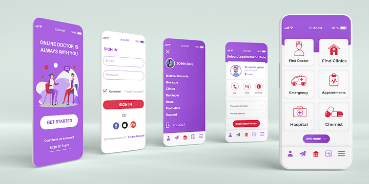 Cover image for Doctor Mobile App design :: Behance