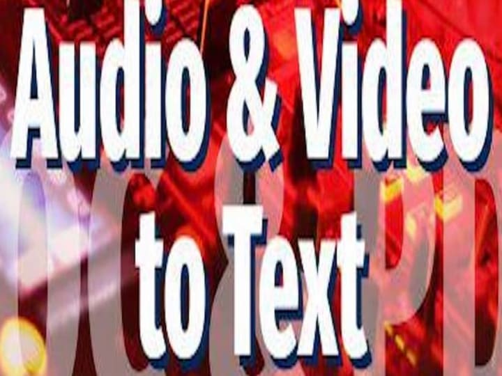 Cover image for Transcription of audio and video to text