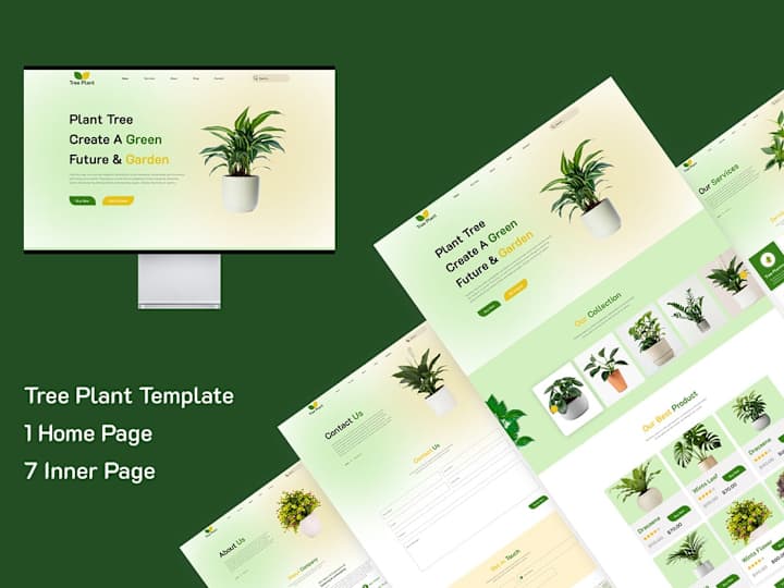 Cover image for Tree Plant UI | Web Design | Figma