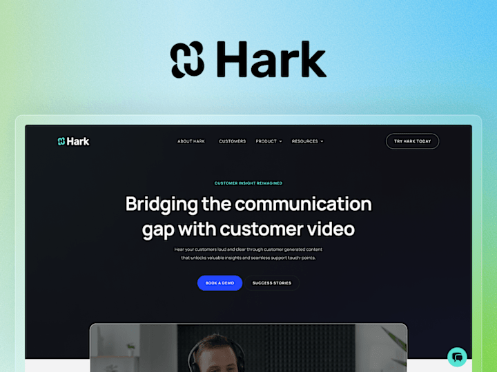 Cover image for Hark Landing Page Design