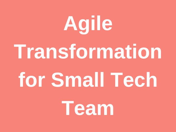 Cover image for Agile Transformation for Small Tech Team